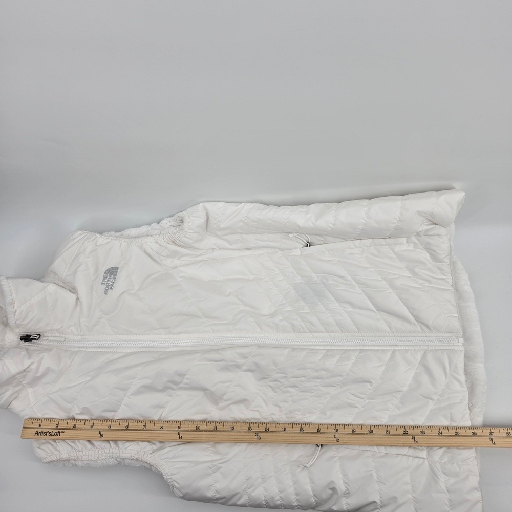 The North Face Womens Sherpa Puffer Reversible Vest White Quilted Fleece Large - Picture 9 of 10